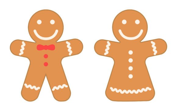 Christmas Brown Cookies Design Elements: Illustrations