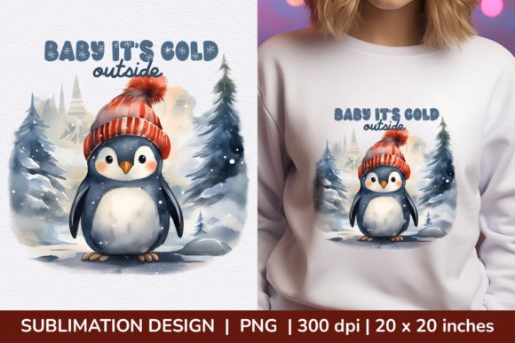 Christmas Cute Penguin Illustrations Review