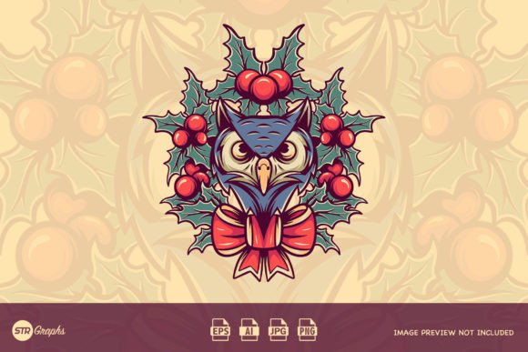 Christmas Owl Illustrations for Crafters