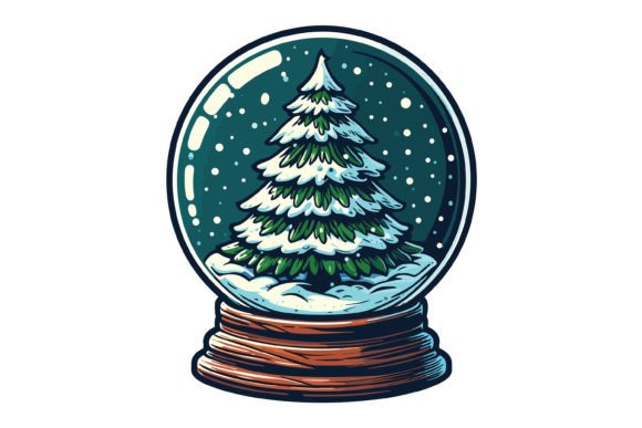 Christmas Snow Globe Design: Festive Illustrations