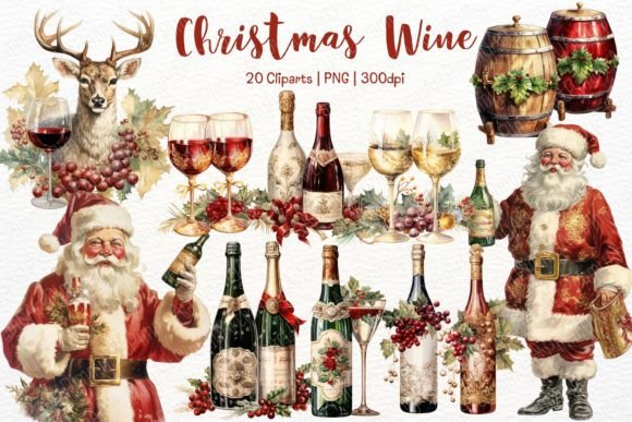 Christmas Wine Watercolor Sublimation: Illustrations Review
