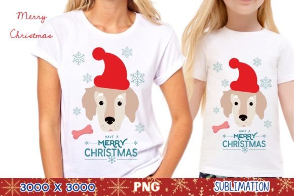 Holiday Funny Dog Christmas PNG for Illustrations