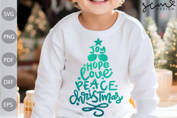 Joy Hope Love Peace Christmas SVG & Illustrations