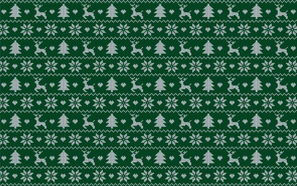 Knitted Christmas Pattern Art & Illustrations