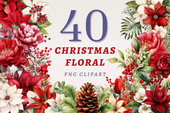 Review: Christmas Floral PNG Bundle Illustrations